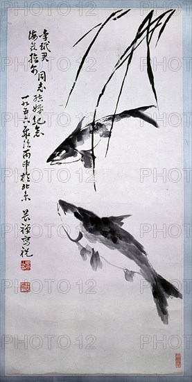 Painting by Li K'u ch'an: 'Pair of Fish' (hanging scroll)