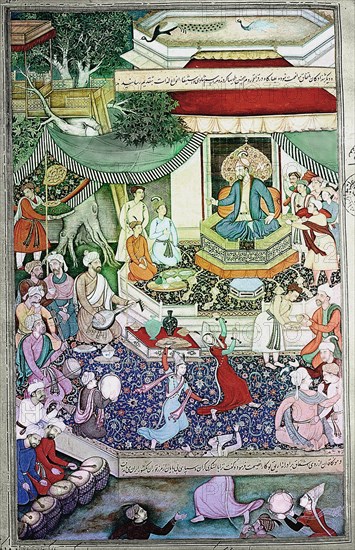 A 16th century illustration of a 14th century Persian story 'The History of the Mongols'