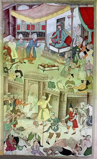 An illustration for the 14th century Persian story 'The History of the Mongols'