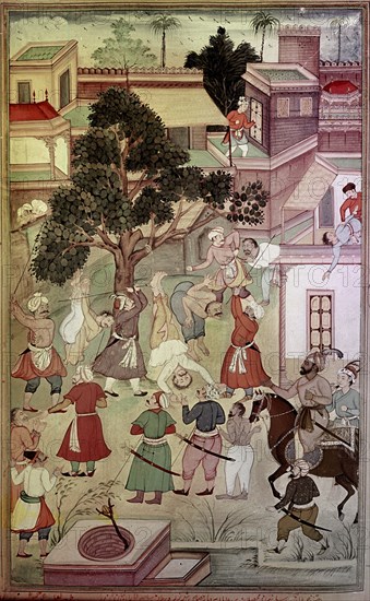 An illustration for the 14th century Persian story 'The History of the Mongols'