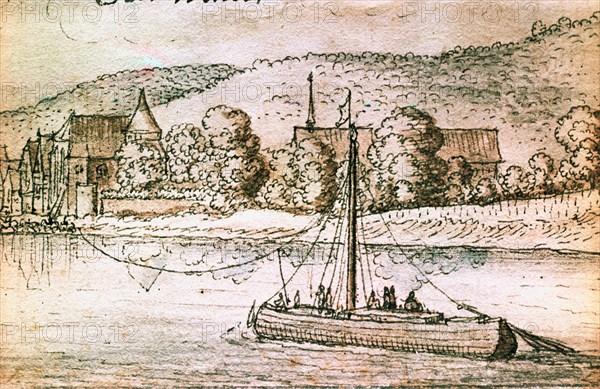 Drawing by the Bohemian artist Vaclav Hollar (13/7/1607   25/3/1577)