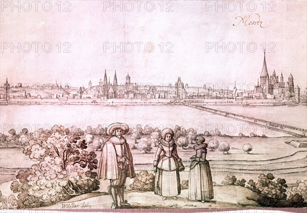 Drawing by the Bohemian artist Vaclav Hollar (13/7/1607   25/3/1577)