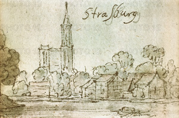 Drawing by the Bohemian artist Vaclav Hollar (13/7/1607   25/3/1577)