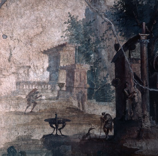 Paintings which depicted romantic landscapes of rustic shrines and sacred trees were a popular theme in decorated Roman interiors