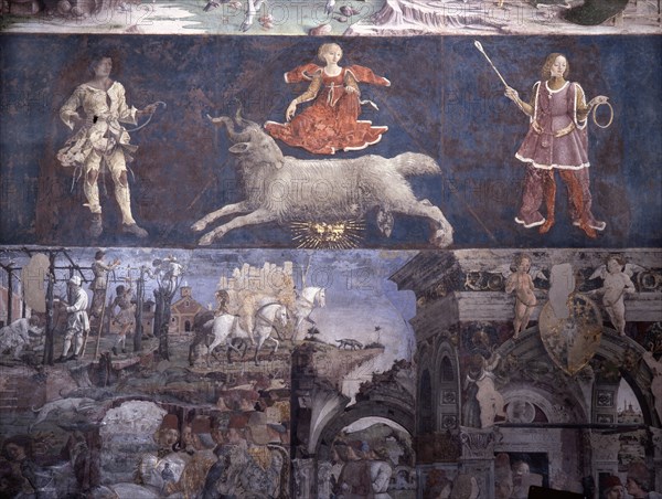 Allegorical representation of the signs of the zodiac from the 'Palace of Joy', by Francesco Cossa