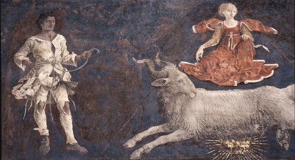 Allegorical representation of the signs of the zodiac from the 'Palace of Joy', by Francesco Cossa