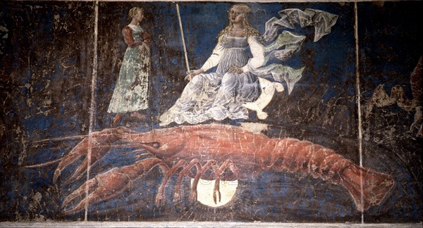 Allegorical representation of the signs of the zodiac from the 'Palace of Joy', by Cosme Tura