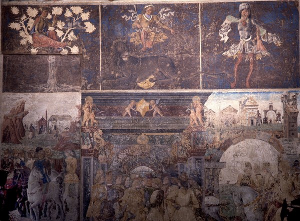 Allegorical representation of the signs of the zodiac from the 'Palace of Joy', by Cosme Tura