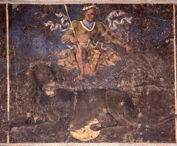 Allegorical representation of the signs of the zodiac from the 'Palace of Joy', by Cosme Tura