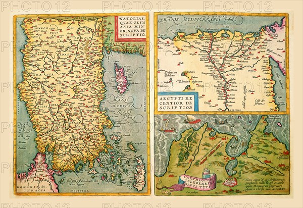 Maps of Turkey, Egypt, and Libya 1602
