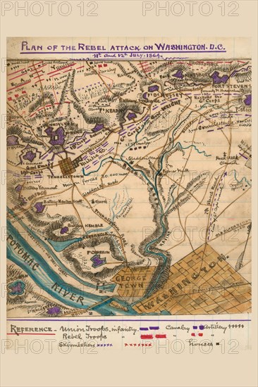 Washington D.C. Attacked by Confederates 1864