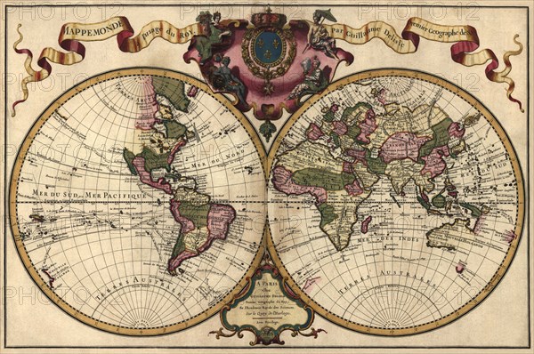 World Map Prepared for then French King 1700