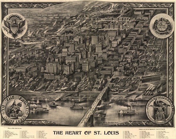 Heart of St. Louis, Missouri 1907 1907