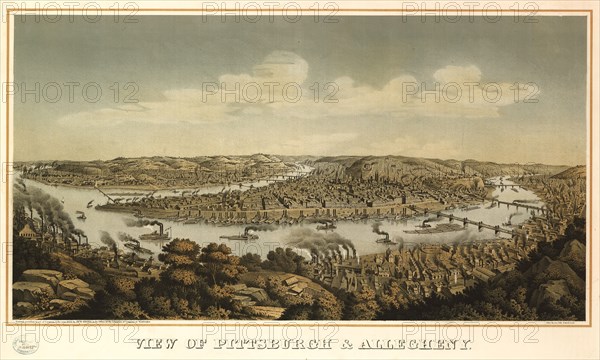 Pittsburgh & Allegheny Pennsylvania 1871 1871