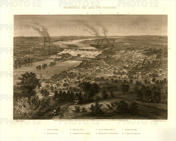 Richmond, Virginia & Vicinity during the Civil War 1863 1863