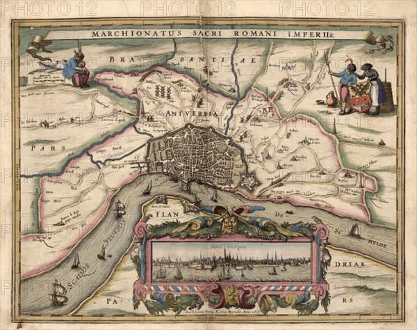 Map of Antwerp, Belgium 1622