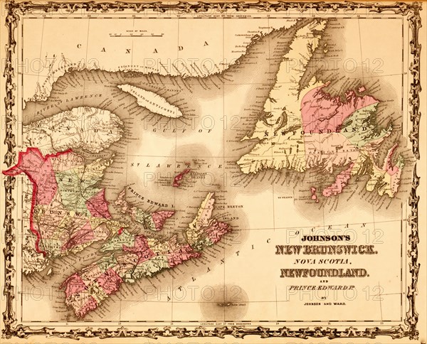 New Brunswick & Newfoundland - 1862