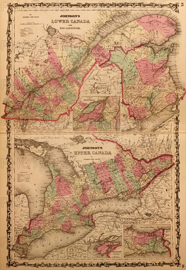 Lower Canada & New Brunswick - 1862