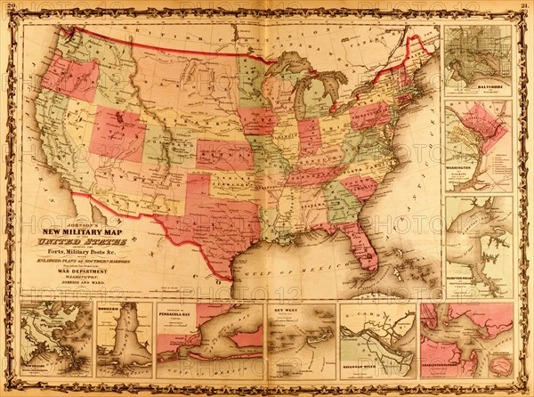 Military Map of the United States - 1862