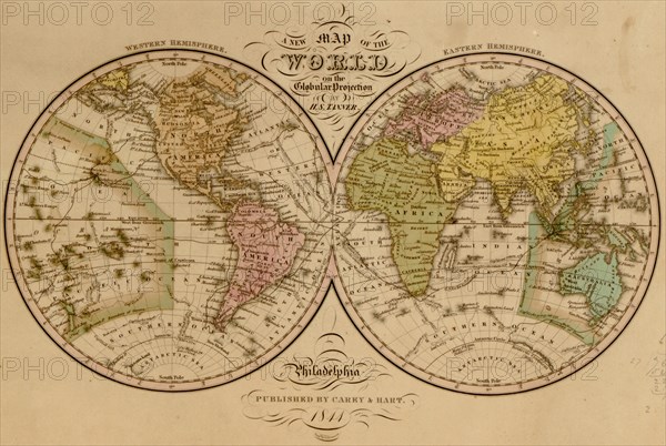 World Map -1844 1844