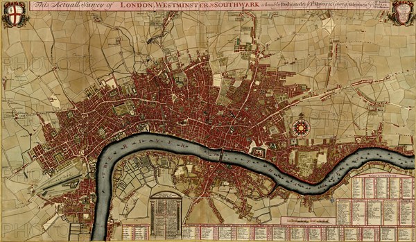 Survey of London, Westminster, and Southwark - 1700 1700
