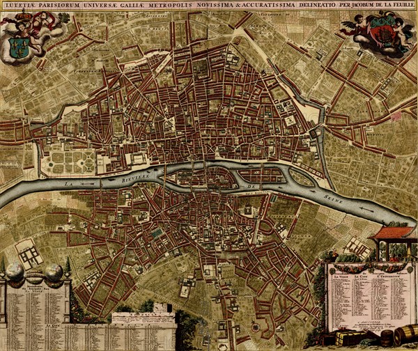 City Plan Paris - 1700 1700