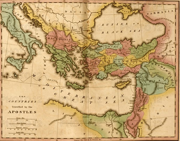 Countries travelled by the Apostles - 50 CE 50 CE