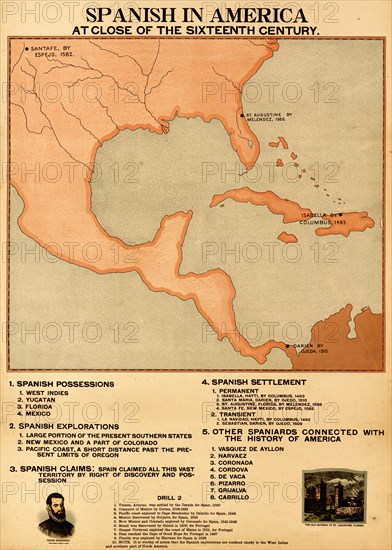 Spanish in America in 16th Century 1898