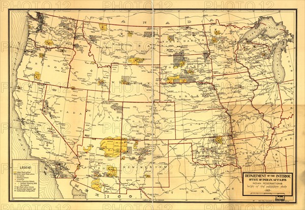 Indian Reservations West of the Mississippi -1923 1923