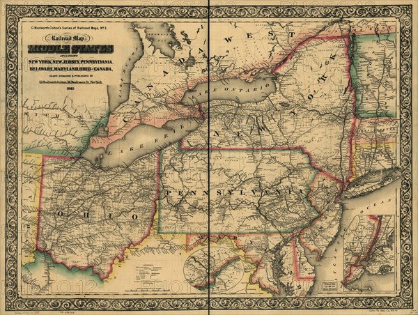 Civil War Railroad Map - 1862