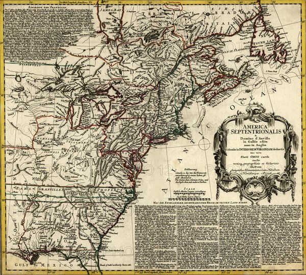 British Colonies in North America 1756