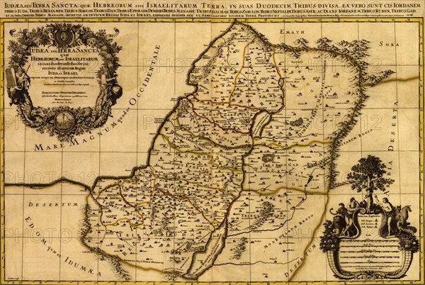 Israel Land of the Hebrew & Jews 1696