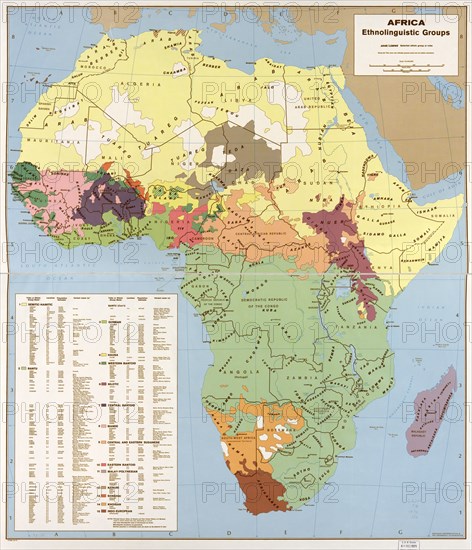 Ethnolinguisitic Map of Africa 1996