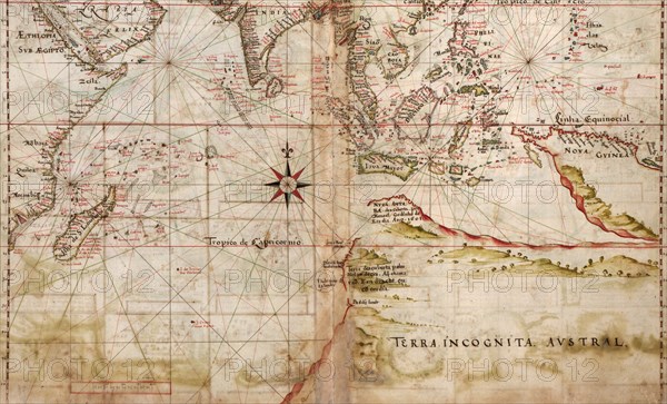 Navigational Map of the Indian Ocean - 1630 1630