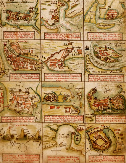 Ports & islands in East Africa & The Coast of India - 1630 1630
