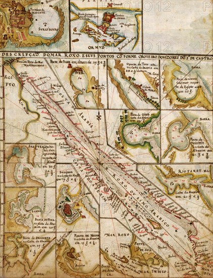 Portuguese Map of the Red Sea & The Middle east - 1630 1630