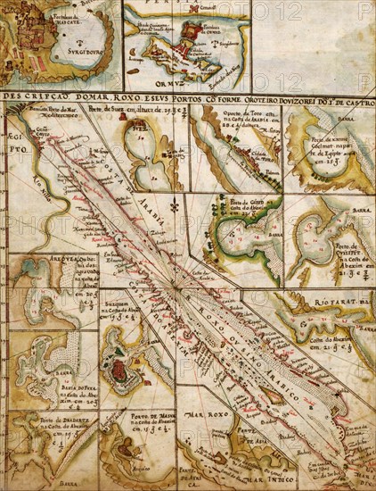 Portuguese Map of the Red Sea & The Middle east - 1630 1630