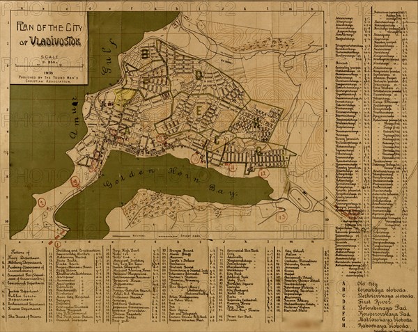 Plan of Vladavostok - 1918 1918