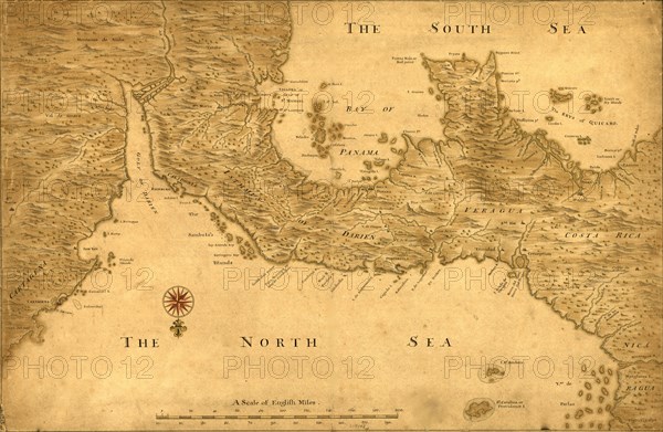 Isthmus of Panama from Cartagena to Nicaragua showing both coasts - 1750 1750