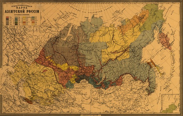 Ethnographic Map of Asiatic Russia - 1870 1870