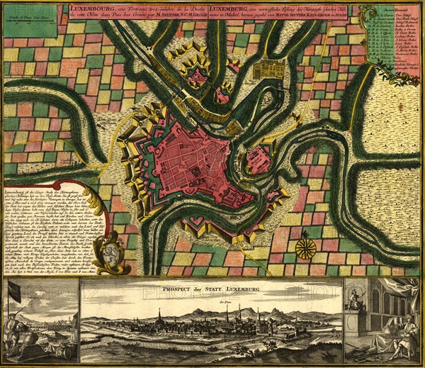 Luxemburg -The fortress and Town - 1730 1730