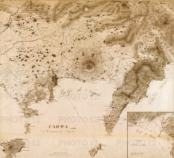 Naples Region with Vesuvius - Italy - 1828 1828