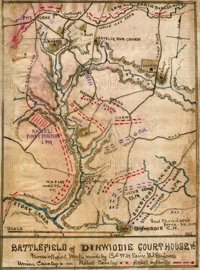 Battlefield of Dinwiddie Courthouse, Virginia 1865