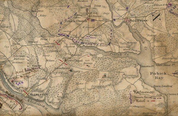 Official map of the lower Potomac River picket lines January 1862. 1862