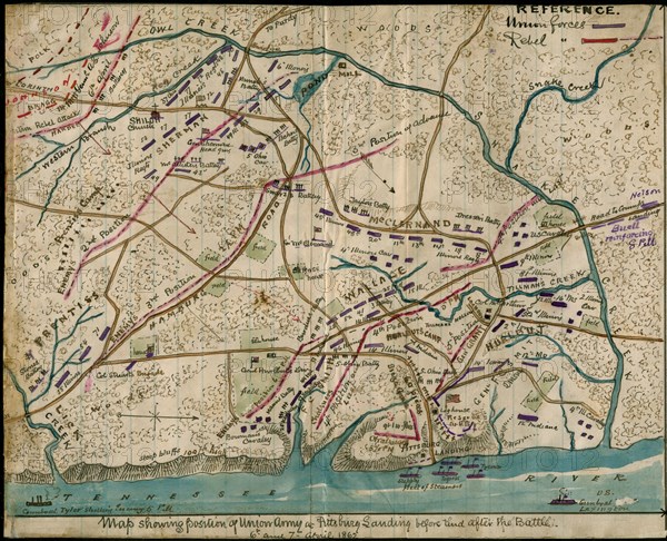 Battlefield for Pittsburg Landing or Shiloh 1862