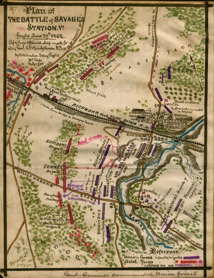 Battle of Savage's Station Va. Fought June 29th 1862. 1862