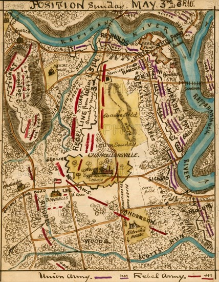 Chancellorsville Area Troop Movements 1863