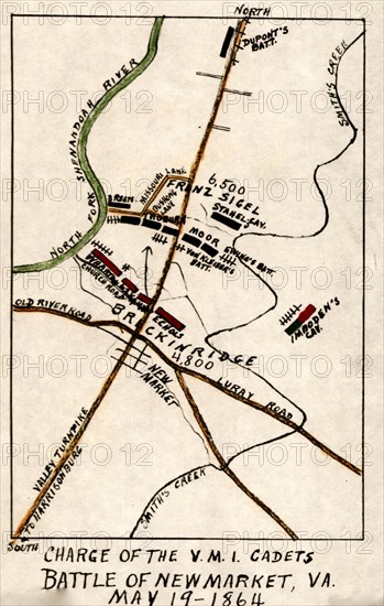 Charge of the V.M.I. cadets : battle of New Market, Va., May 19, 1864  1864