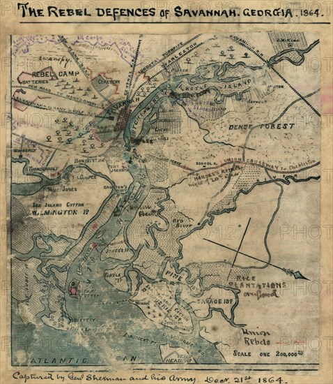 Attack on Ft. Pulaski. Savannah, Georgia, April 1862. 1862