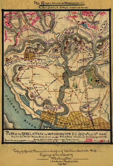 Rebel Plan to Attack Washington, DC 1864